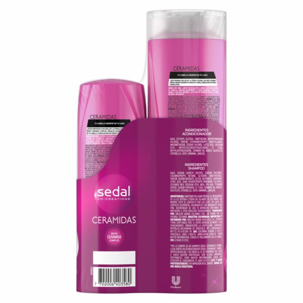 Shampoo + Acondicionador Con Ceramidas SEDAL 2 x 340 Ml - Imagen 2