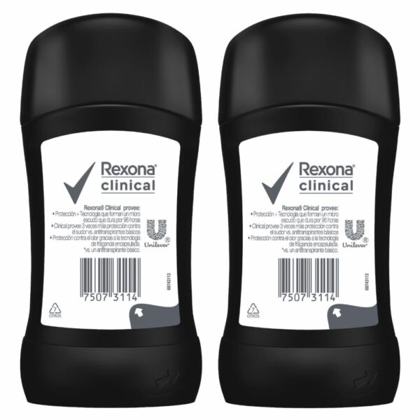 Desodorante En Barra Para Caballero Clinical Expert REXONA 2 X 46 G - Imagen 2