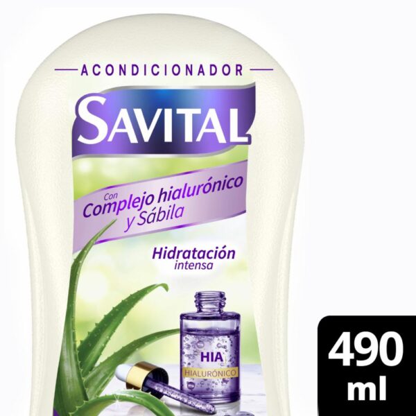 Acondicionador De Cabello Hialurónico SAVITAL 490 Ml - Imagen 3