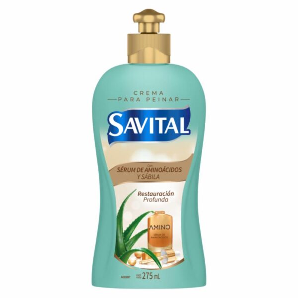 Crema Tratamiento Capilar Con Serúm De Aminoácidos Y Sábila SAVITAL 275 Ml