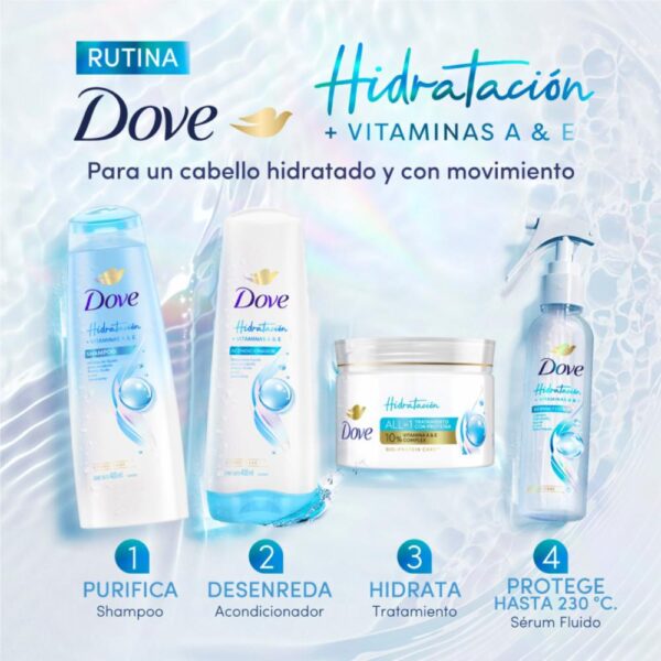 Tratamiento Capilar Hidratación Con Proteína DOVE 300 G - Imagen 4