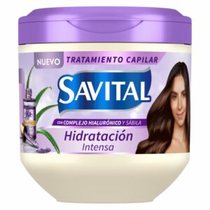 Crema Tratamiento Capilar Con Complejo Hialurónico Y Sábila Hidratación Intensa SAVITAL 425 Ml