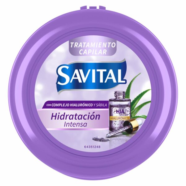 Crema Tratamiento Capilar Con Complejo Hialurónico Y Sábila Hidratación Intensa SAVITAL 425 Ml - Imagen 4