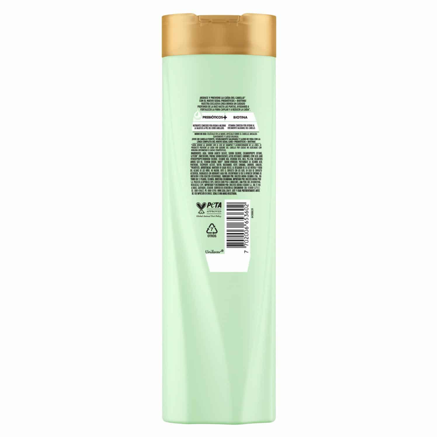 Shampoo De Cabello Prebiótico Con Biotina SEDAL 340 Ml - Imagen 3