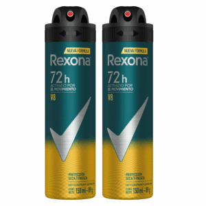 Desodorante En Aerosol Para Caballero V8 Nueva Fórmula REXONA 2 X 90 G