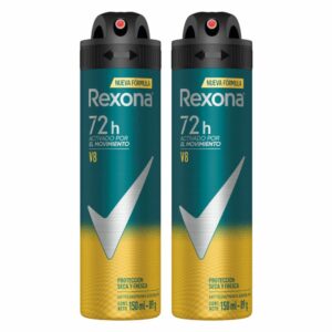Desodorante En Aerosol Para Caballero V8 Nueva Fórmula REXONA 2 X 90 G