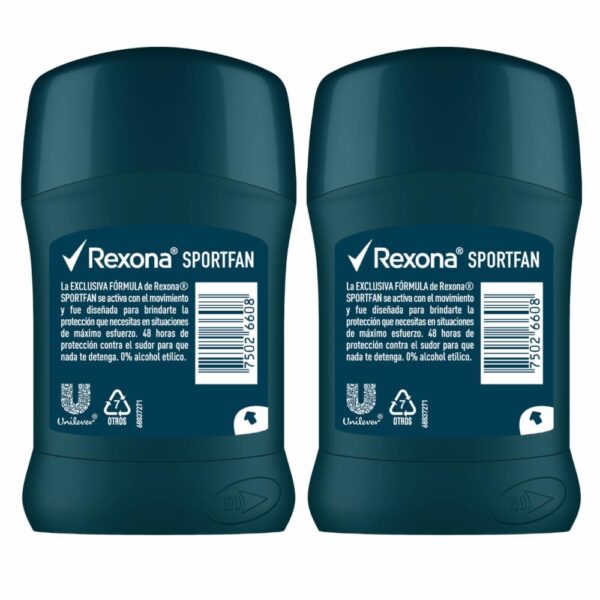 Desodorante En Barra Para Caballero V8 Precio Especial REXONA 2 X 50 Ml - Imagen 2