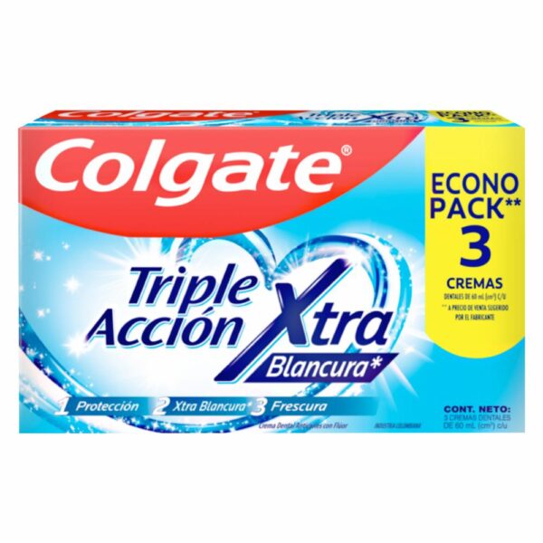Crema Dental Triple Acción COLGATE 3 Uds X 60Ml - Imagen 6
