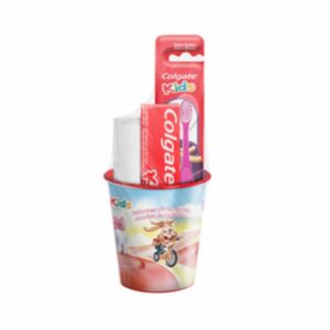 Kit Higiene Bucal Escolar Pasta + Cepillo +Toalla + Vaso COLGATE X 4 Uds