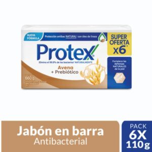 Jabón En Barra Con Avena Antibacterial PROTEX 6X110 G