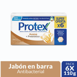 Jabón En Barra Con Avena Antibacterial PROTEX 6X110 G