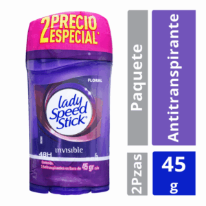 Desodorante En Barra Para Mujer Invisible Floral Precio Especial LADY SPEED STICK 2 X 45 G