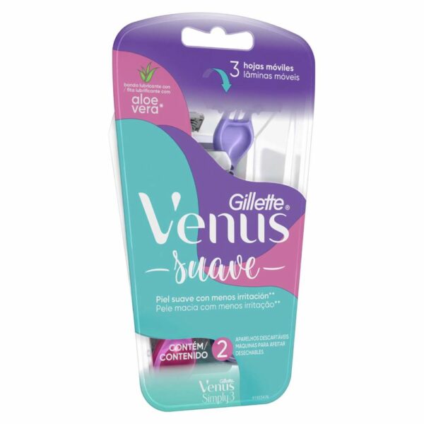 Afeitadora Simply Desechable Venus GILLETTE 1x2 Uds - Imagen 2