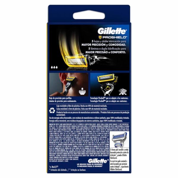 Afeitadora Desechable Caballero Proshield Con Doble Lubricación BODY NATUR 1 X 2 Uds - Imagen 2