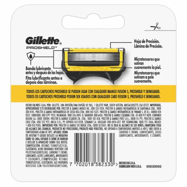 Repuesto Afeitadora Caballero Fusión Proshld GILLETTE X 4 Uds - Imagen 2