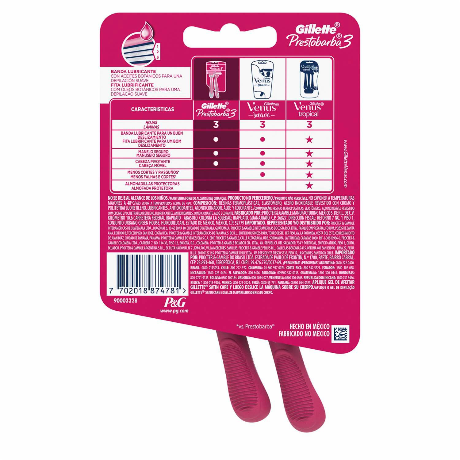 Razuradora Desechable Prestobarba Desechable De Mujer GILLETTE 1x3 Uds - Imagen 2