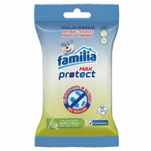 Paños Humedos Antibacteriales FAMILIA X 10 Uds