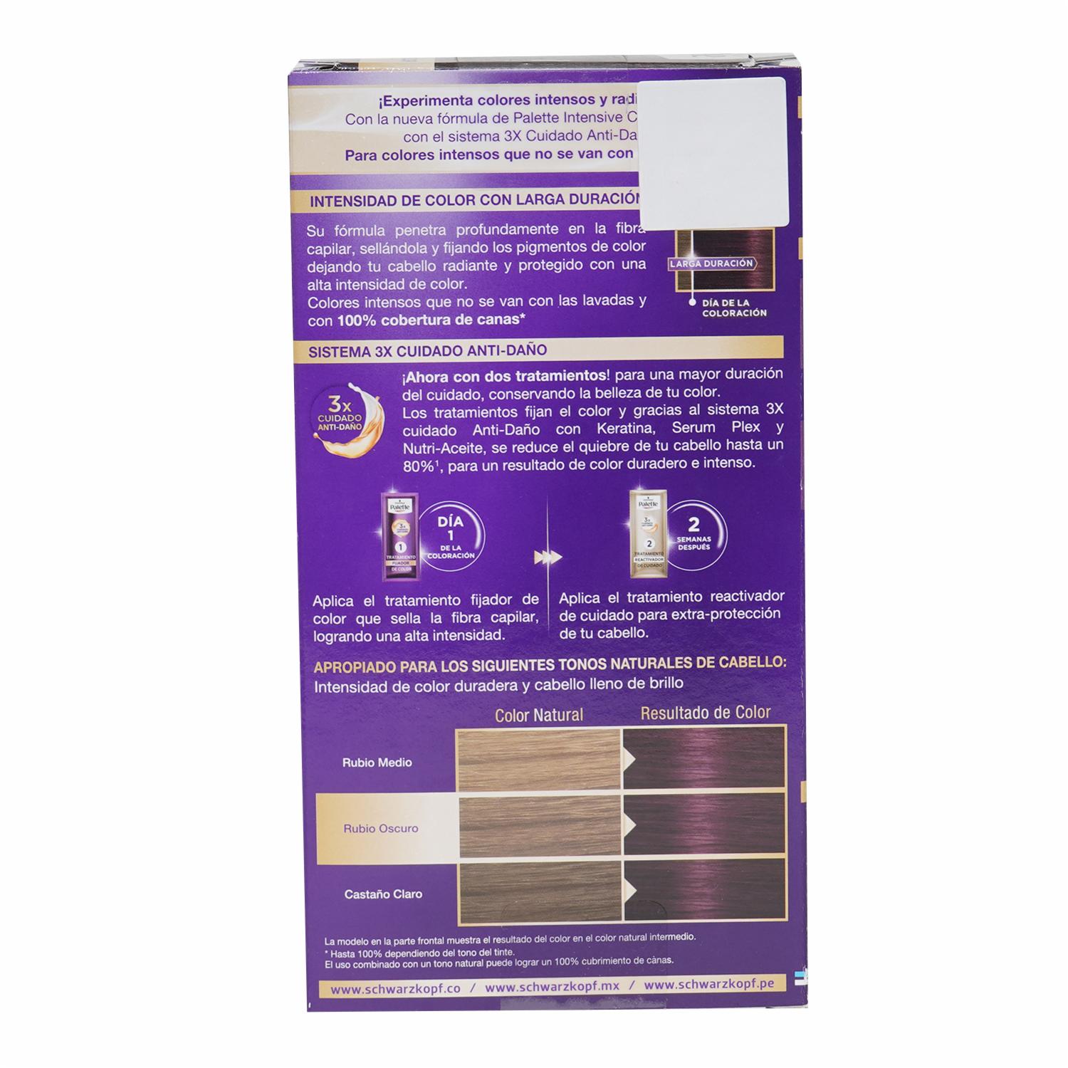 Tinte De Cabello Palette Doble Tubo Violeta Prof 6-99 PALETTE Color Violeta Prof 6-99