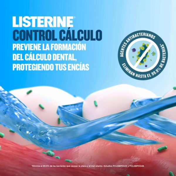 Enjuague Bucal Control Cálculo Zero Alcohol LISTERINE 500 Ml - Imagen 3