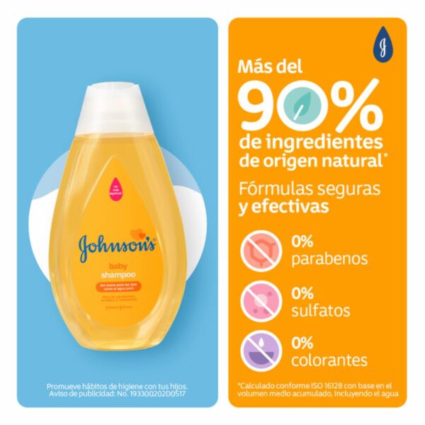 Shampoo Bebé Original JOHNSON´S BABY 200 Ml - Imagen 4