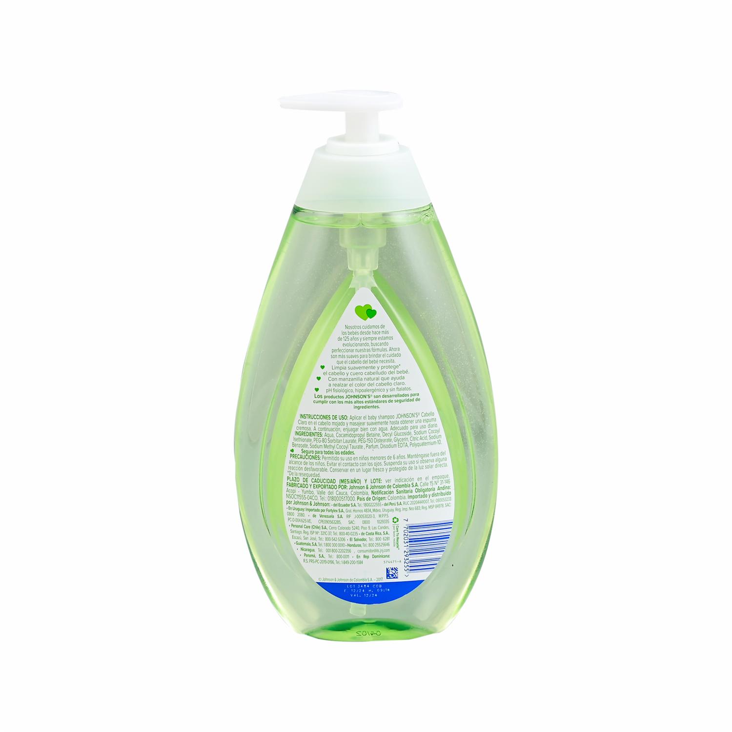Shampoo Bebé Manzanilla JOHNSON'S 750 Ml - Imagen 3