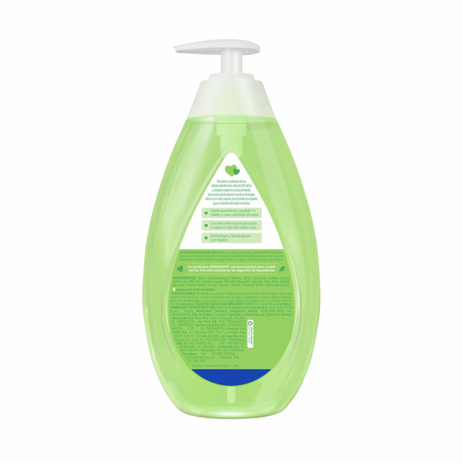 Shampoo Bebé Manzanilla JOHNSON'S 750 Ml - Imagen 8