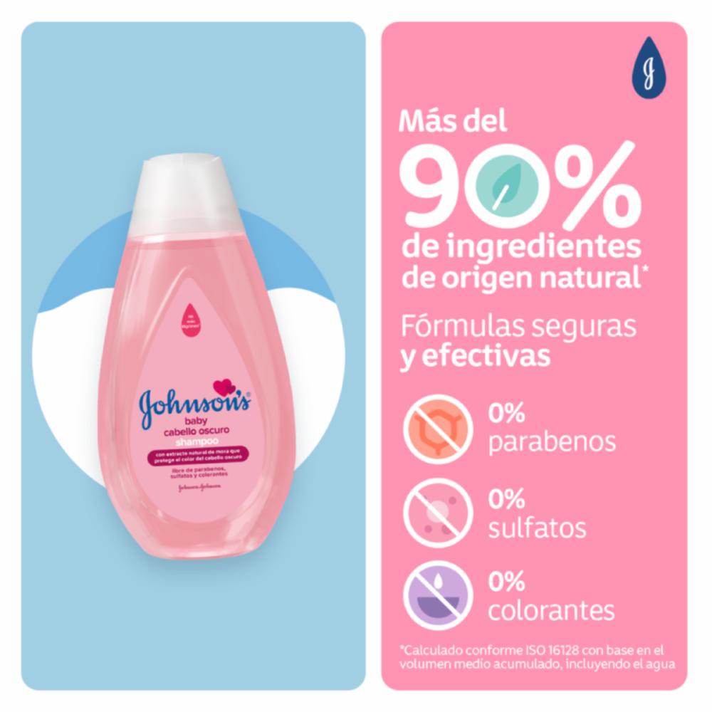 Shampoo Bebé Pelo Oscuro JOHNSON'S 750 Ml - Imagen 4