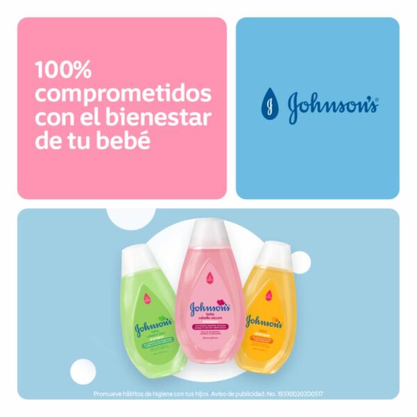 Shampoo Bebé Pelo Oscuro JOHNSON´S BABY 400 Ml - Imagen 5