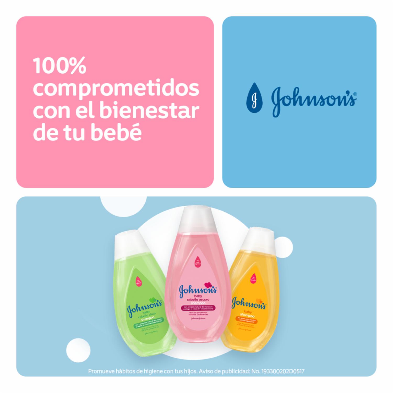 Shampoo De Cabello Para Bebé Cabello Oscuro JOHNSON'S 400 Ml - Imagen 5