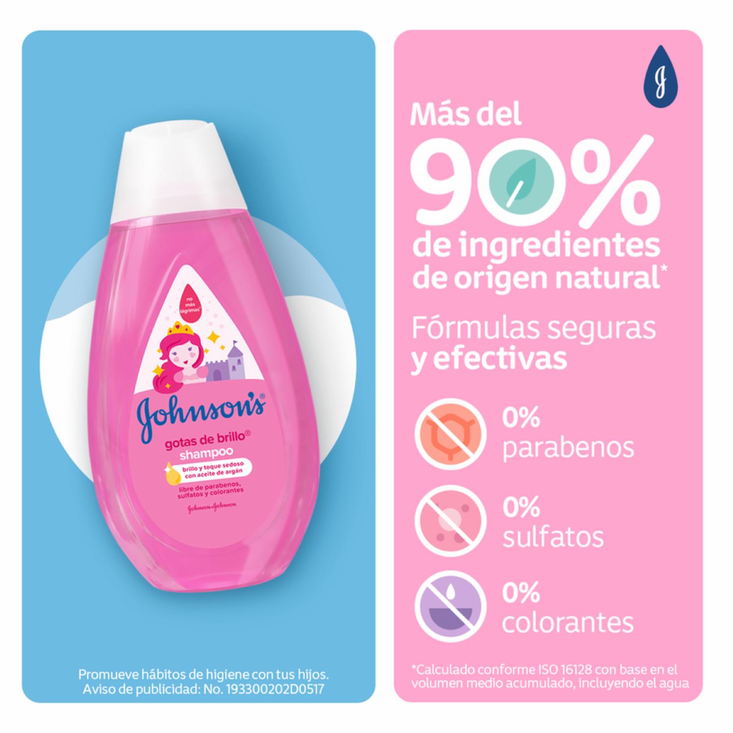 Shampoo Bebé Gotas De Brillo JOHNSON'S 750 Ml - Imagen 4