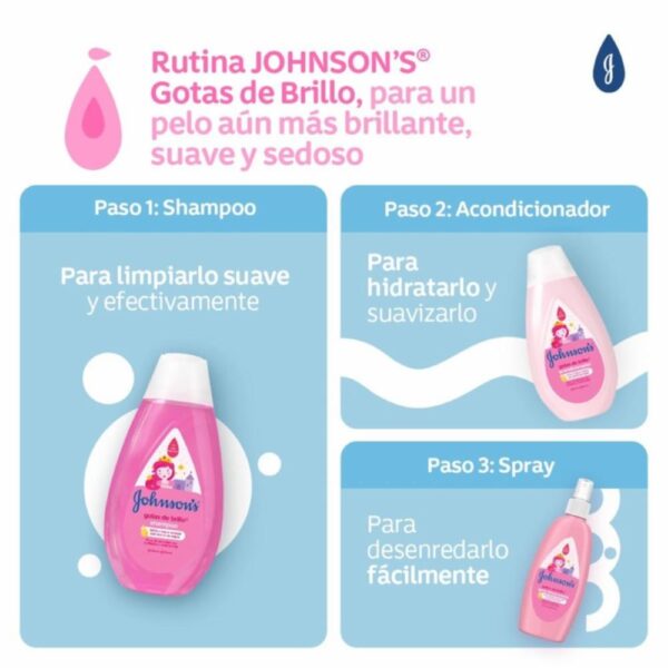 Acondicionador Bebé Gotas De Brillo JOHNSON´S BABY 400 Ml - Imagen 5