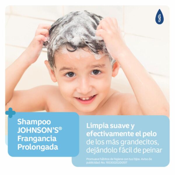 Shampoo Bebé Fragancia Prolongada JOHNSON´S BABY 400 Ml - Imagen 5