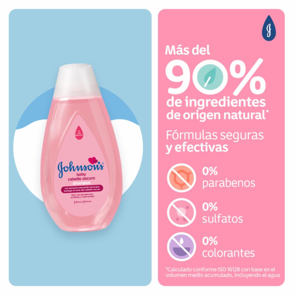 Shampoo Bebé Pelo Oscuro JOHNSON'S 1000 Ml - Imagen 4