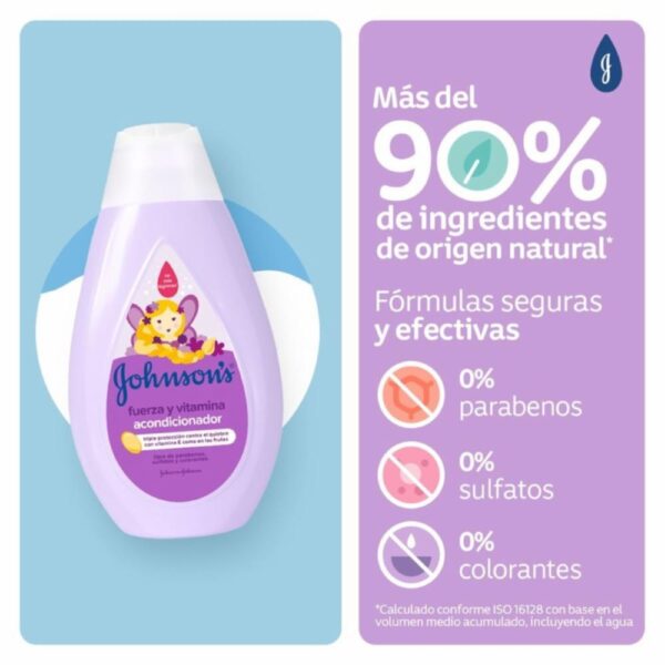 Acondicionador Bebé Fuerza Y Vitamina JOHNSON'S 400 Ml - Imagen 4