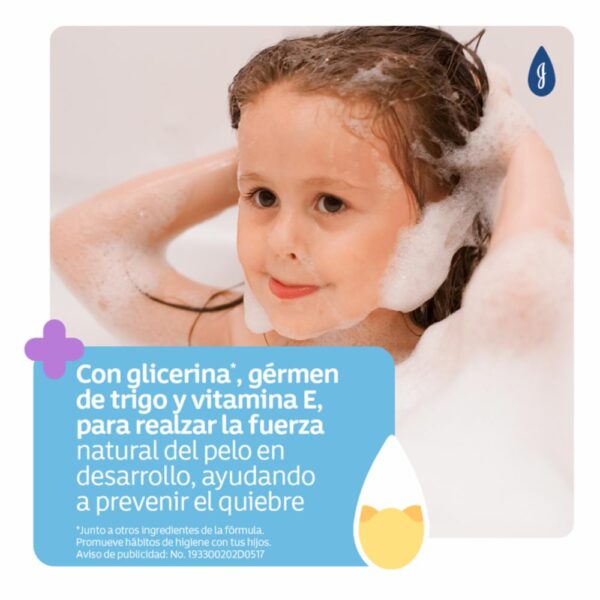 Shampoo Bebé Fuerza Y Vitamina JOHNSON´S BABY 400 Ml - Imagen 3