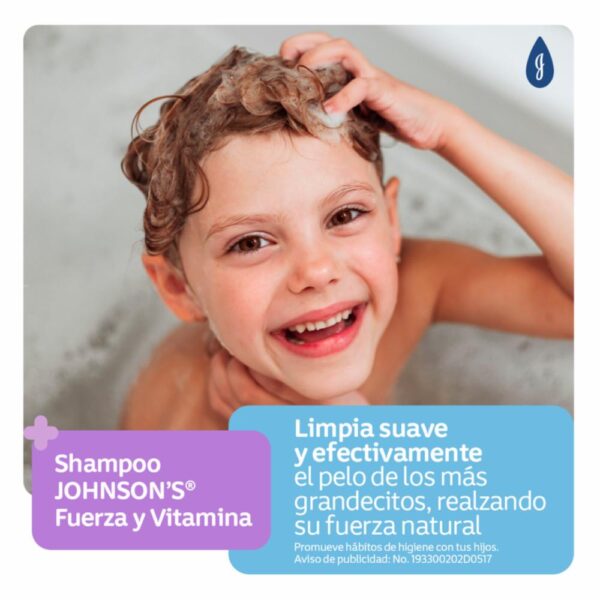 Shampoo Bebé Fuerza Y Vitamina JOHNSON´S BABY 400 Ml - Imagen 6