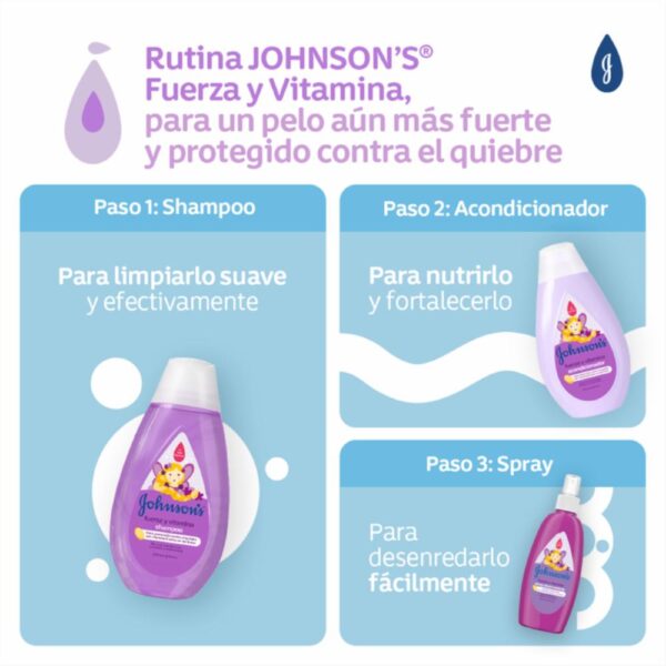 Shampoo Bebé Fuerza Y Vitamina JOHNSON´S BABY 750 Ml - Imagen 5