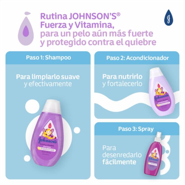 Shampoo Bebé Fuerza Y Vitamina JOHNSON'S 750 Ml - Imagen 5
