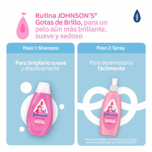 Shampoo Bebé Gotas De Brillo JOHNSON´S BABY 1000 Ml - Imagen 5