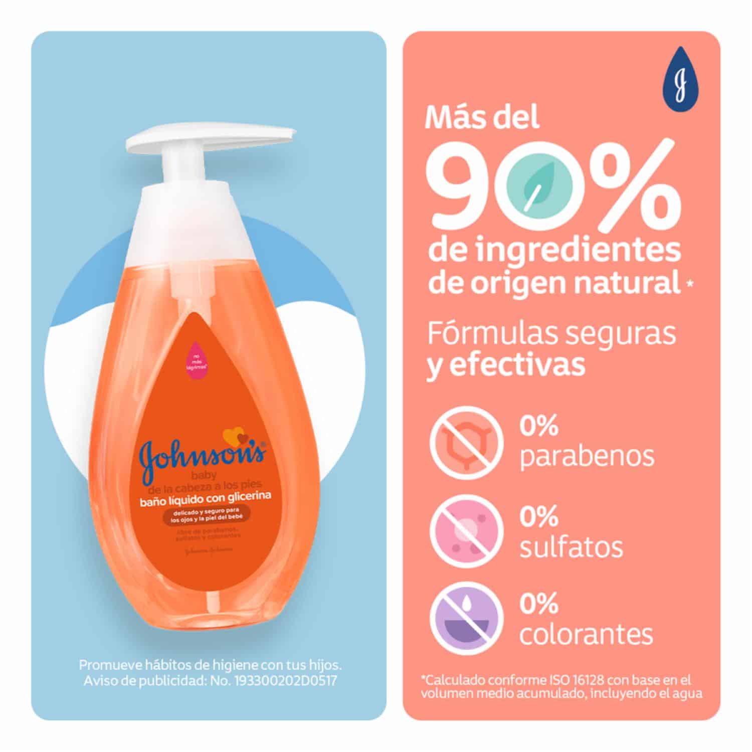 Baño Líquido Bebé Cabeza A Pies JOHNSON'S 200 Ml - Imagen 4
