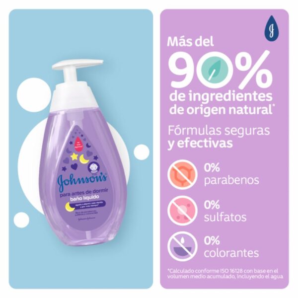 Baño Líquido Bebé Para Antes De Dormir JOHNSON´S BABY 200 Ml - Imagen 4