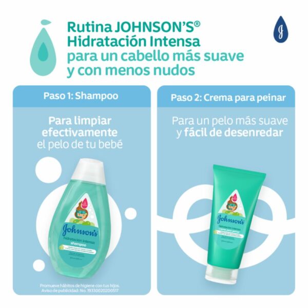 Crema Peinar Bebé Hidratación Intensa JOHNSON´S BABY 200 Ml - Imagen 5