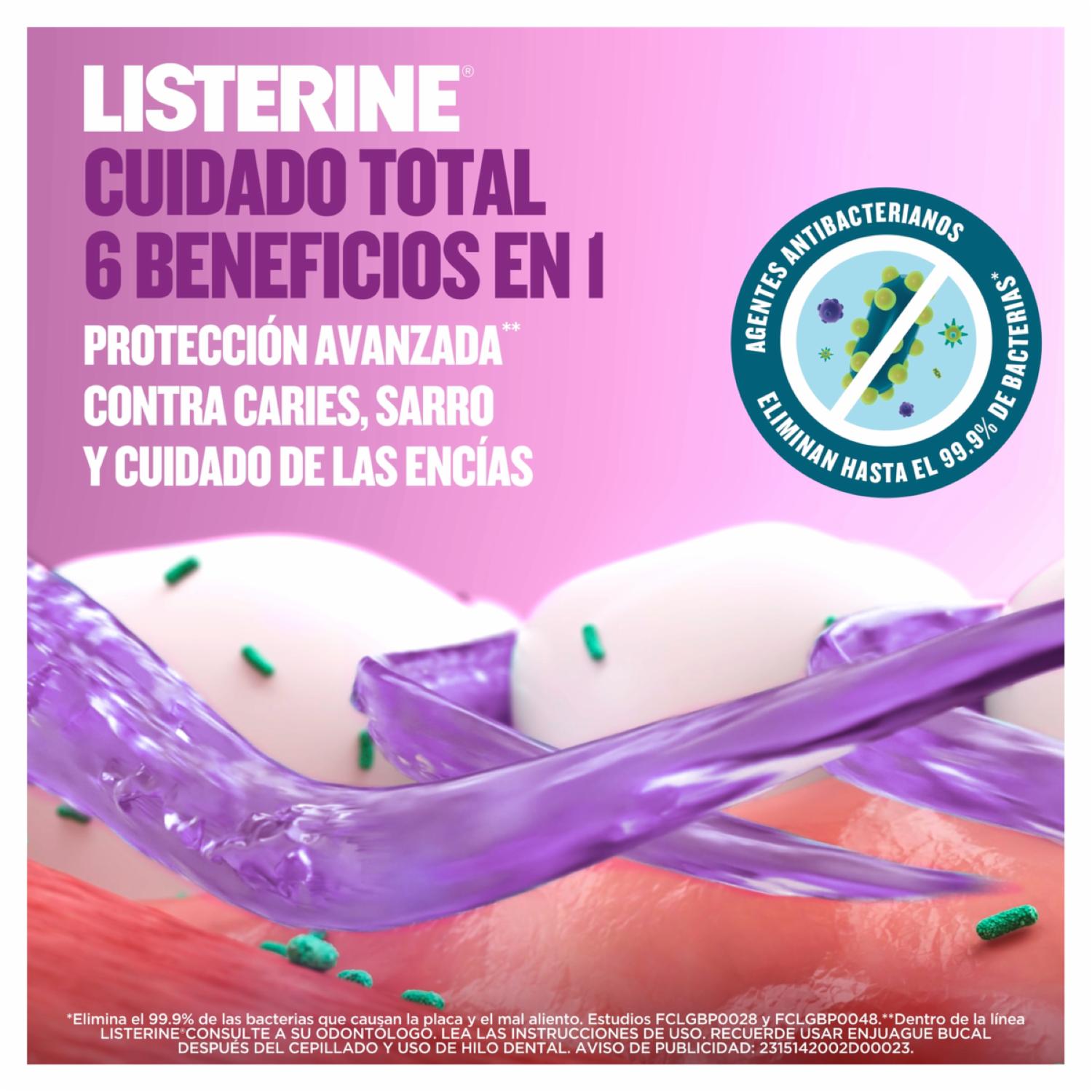 Enjuague Bucal Cuidado Total Zero LISTERINE 250 Ml - Imagen 4