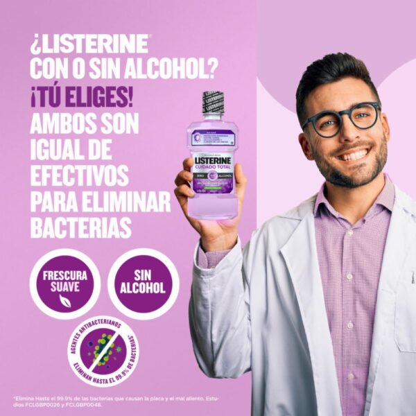 Enjuague Bucal Cuidado Total Zero LISTERINE 500 Ml