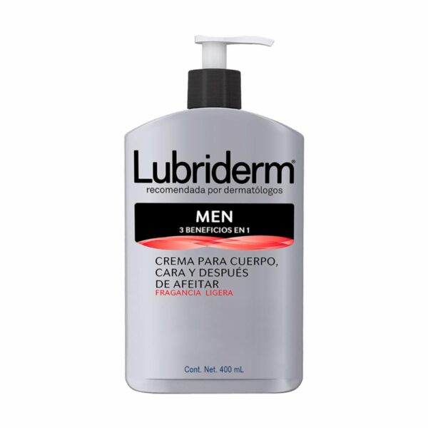 Crema Corporal For Men 3 Beneficios En 1 Fragancia Ligera LUBRIDERM 400 Ml - Imagen 3