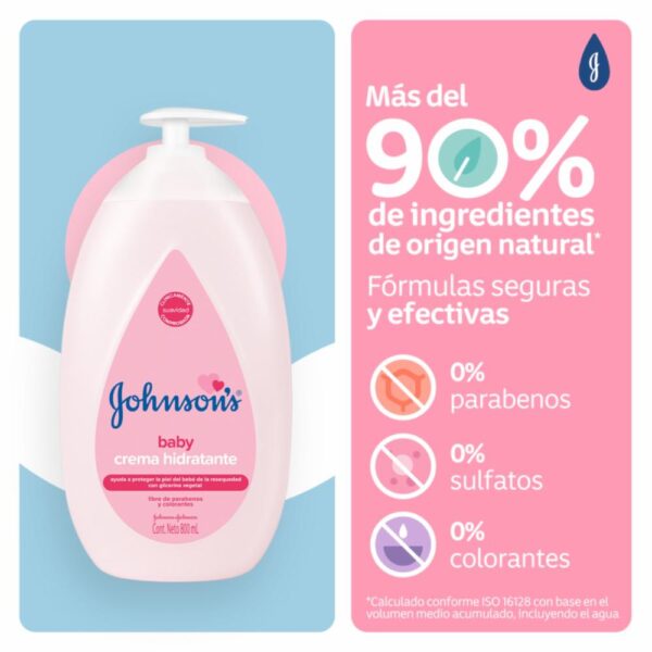 Crema Infantil Líquida Original JOHNSON´S BABY 800 Ml - Imagen 4