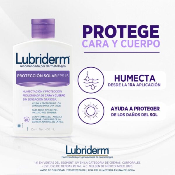 Crema Corporal Fps 15 LUBRIDERM 400 Ml - Imagen 4