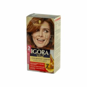 Tinte Capilar Tono Cobrizo 8-77 Doble Tubo IGORA VITAL Unidad
