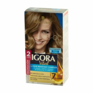 Tinte Capilar Doble Tubo Rubio Claro 8-00 IGORA VITAL Unidad
