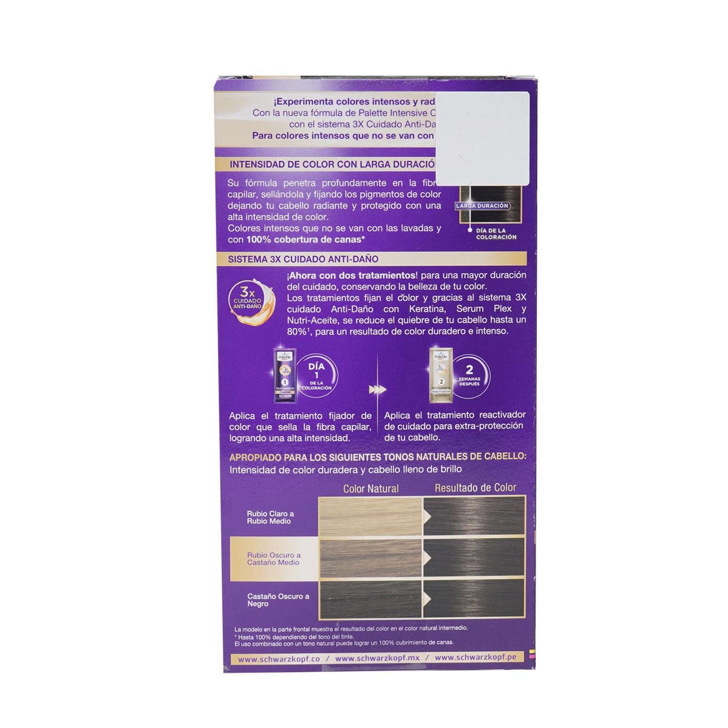 Tinte De Cabello PALETTE Color Castano Osc 3-0 - Imagen 2